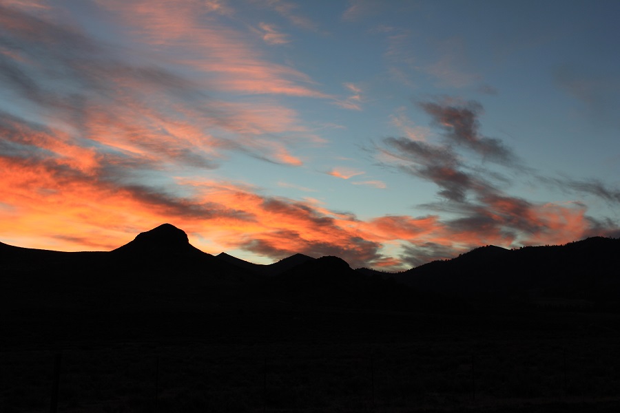Sunset Elephant Head Butte Sierra Valley